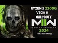 call of duty modern warfare 2 ryzen 3 2200g vega 8 max setting