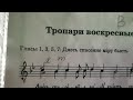 Тропари Воскресные гл. 2,4,6,8  по Великом славословии. Валаамский роспев . Исон. Нотный разбор.