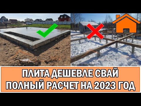 Kd.i: Плита дешевле свай! полный расчёт на 2023 год.