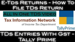 TDS Entry In Tally Prime | How To File E-TDS Return In Tally Prime |How To File TDS Return On Portal