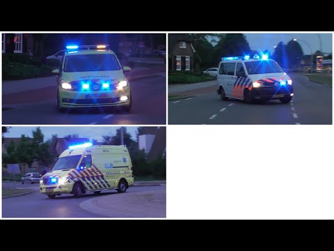 Politie en [Solo] Ambulance met spoed naar een medische noodsituatie in Wijchen