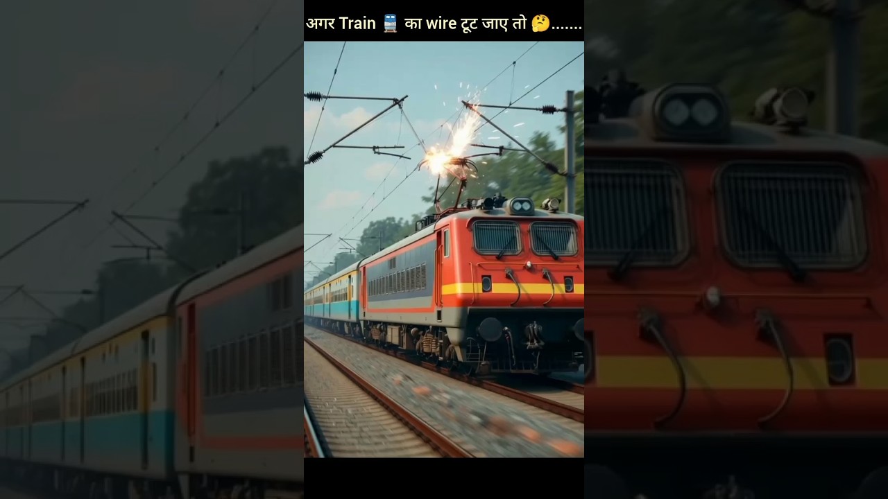 &ldquo;Wire toot jaye phir bhi Train kaise chalti rehti hai? ⚡🚂&rdquo; #train