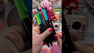 Wow!!Fastest Reynolds BallPens Set!!🩷💜💚🩵#shorts #asmr #art #craft #stationery #aesthetic #satisfying