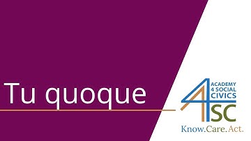 Tu quoque: You Too?!? - Logic Series | Academy 4 Social Change