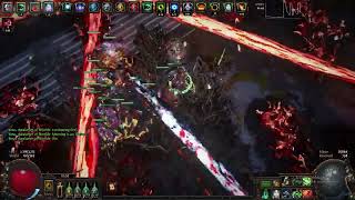 PoE 3.24 Necro golemzombie vs Uber Sirus | Red | Blue | Uber elder | Full fight