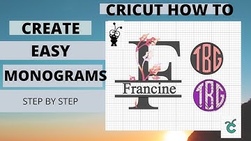 EASIEST split letter monogram  and circle MONOGRAM Cricut tutorial in Design Space DIY