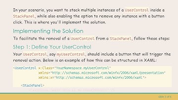 How to Dynamically Remove UserControls from a StackPanel in WPF