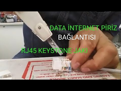 internet priz bağlantısı Data Cat6 RJ45 keystone jakı nasıl çakılır