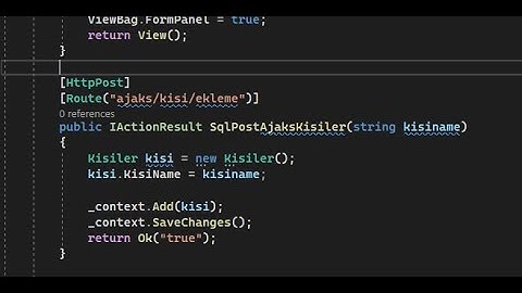 ASP.NET CORE MVC NET 7 DERS 2 - HTTP POST VE AJAX LA DATA EKLEME (CREATE İŞLEMİ)
