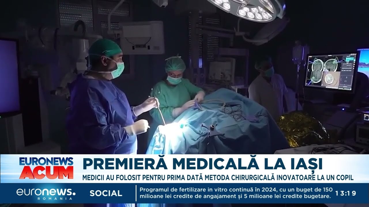 Premieră medicală la Iași: Copil operat pe creier în semiîntuneric pentru a extirpa o tumoră gigant