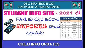 FA1 CCE MARKS UPDATE NEWS | How to get CCE Marks Report in Student Info Website | TELUGU NOTEPAD