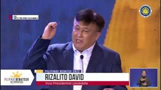 Rizalito David closing statement sa #PiliPinasDebates2022