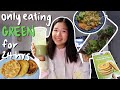 what i eat in a day, but make it ~green~