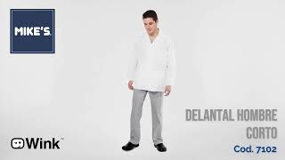 Delantal Clínico Hombre Wonderwink 7102 Blanco video Delantal Clínico Hombre Wonderwink 7102 Blanco video