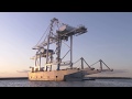 清水港　新興津コンテナクレーン６号機　設置記録_ A new gantry crane was installed at the Port of Shimizu 2020