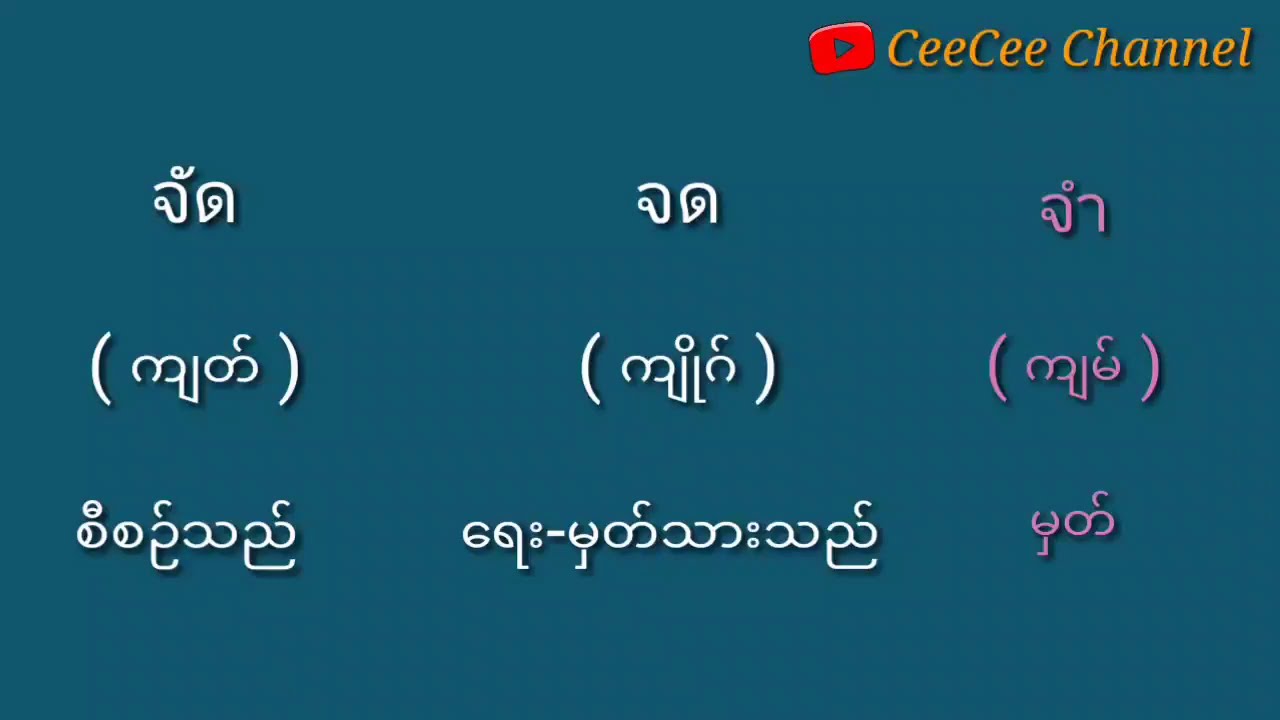 ထိုင်းစကားလေ့လာခြင်း /1နာရီ