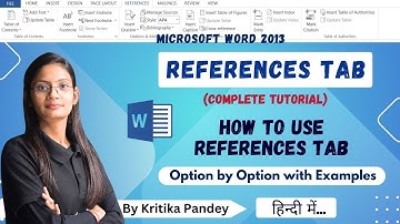 Reference Tab in MS Word 2013 Lecture-6 | How to Use All Options of Reference Tab in One Shot | CTA