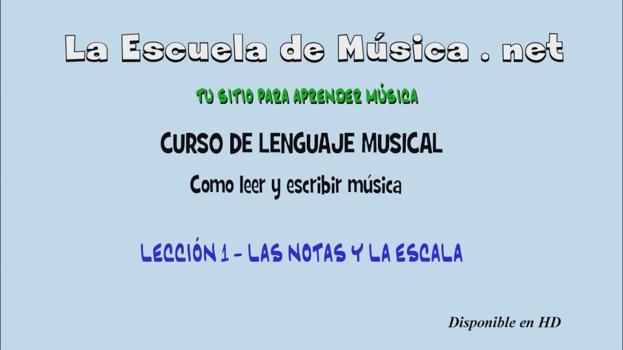 Como leer partituras - Las notas musicales - Lección 1 - YouTube
