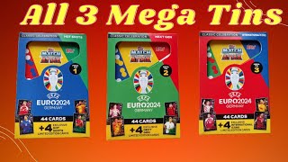 All 3 Mega Tins! Topps Match Attax Euro 2024