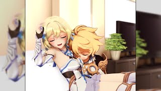 When Lumine Bites Aether And Aether Bites Lumine Genshin Impact Animation