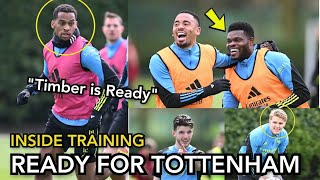 ✅️ ARSENAL TRAINING TODAY | Jurien Timber, Partey, Magalhae ALL Train Together Ahead of Tottenham