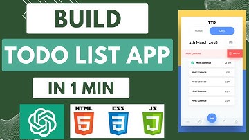 Build a ToDo List App in 1 Minute using ChatGPT #openai #chatgpt