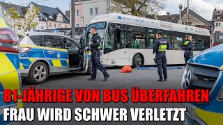 Fußgänger wird von Bus überfahren und schwer verletzt am Busbahnhof Bergisch Gladbach | 20.04.2023
