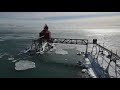 Sturgeon Bay Ship Canal during Polar Vortex and Ice Shoves