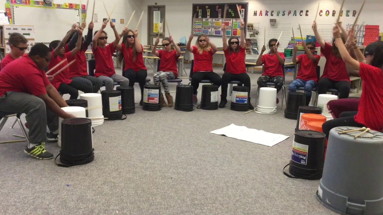 My bucket drumming club at school YouTube