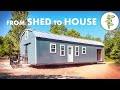 Family of 6 Living in a SHED Converted Into a Tiny Home & Homesteading