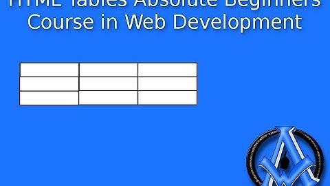 HTML Tables Absolute Beginners Course In Web Development