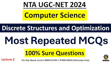 Discrete Structures Important MCQs for June 2024 | UGC NET Computer Science Preparation | CS PYQs