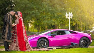 Asian Wedding Supercars (Shahzad \& Amina) Baraat highlight by Moazzam Ali Films