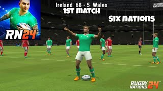 Rugby Nation 24 6Ns 1st match (IRE V WAL)