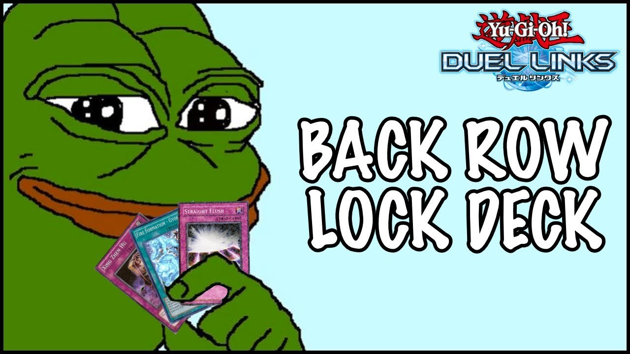 Back Row Lock ! Control YuGiOh Duel Links Deck YouTube
