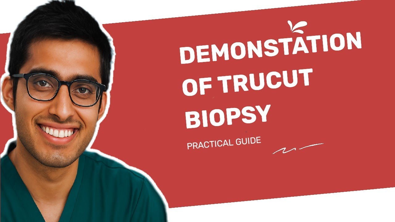 Technique of Trucut biopsy needle handling.