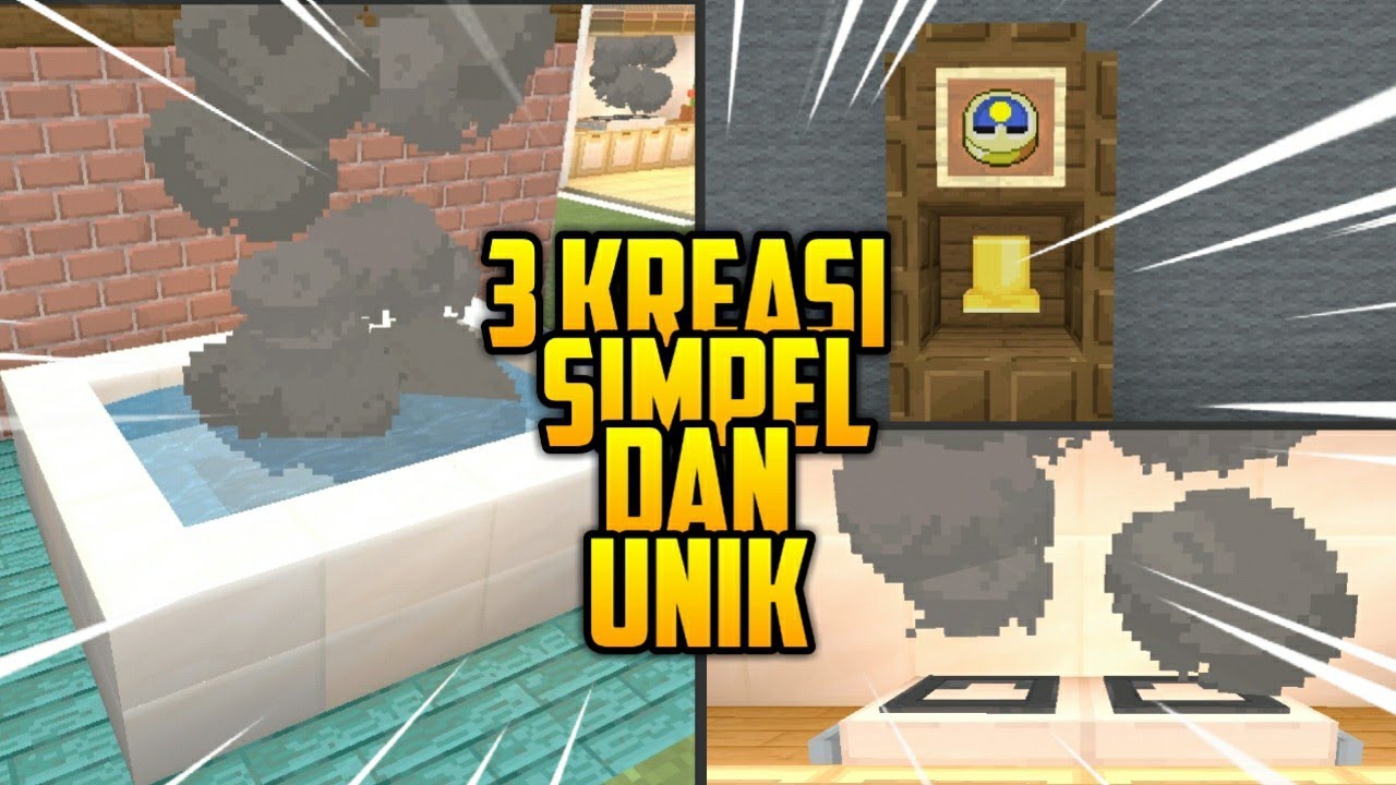 3 KREASI UNIK DAN SIMPEL DI MINECRAFT ! YouTube