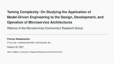 Taming Complexity: Investigating Model-Driven Engineering for Microservice Architecture Engineering
