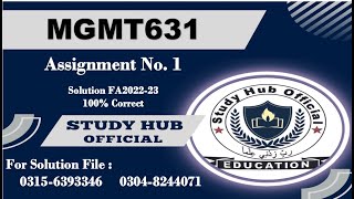 MGMT631 assignment 1 fa2022 solution #mgmt631 #mgmt631assignment1