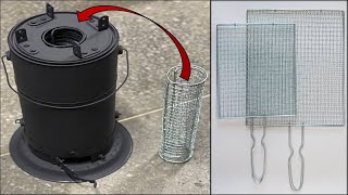 일회용 고기석쇠를 이용한 로켓스토브 만들기/Making Rocket Stove Using Disposable Meat Grill