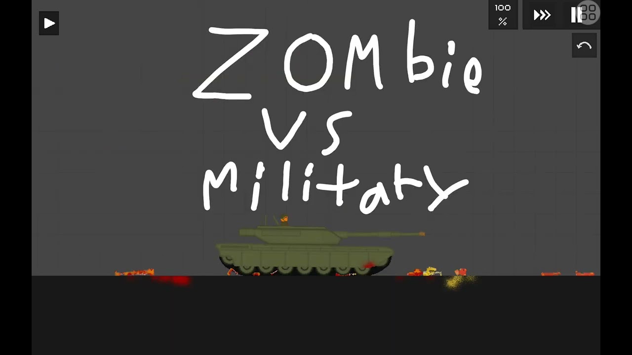 zombie vs military @fruit playground