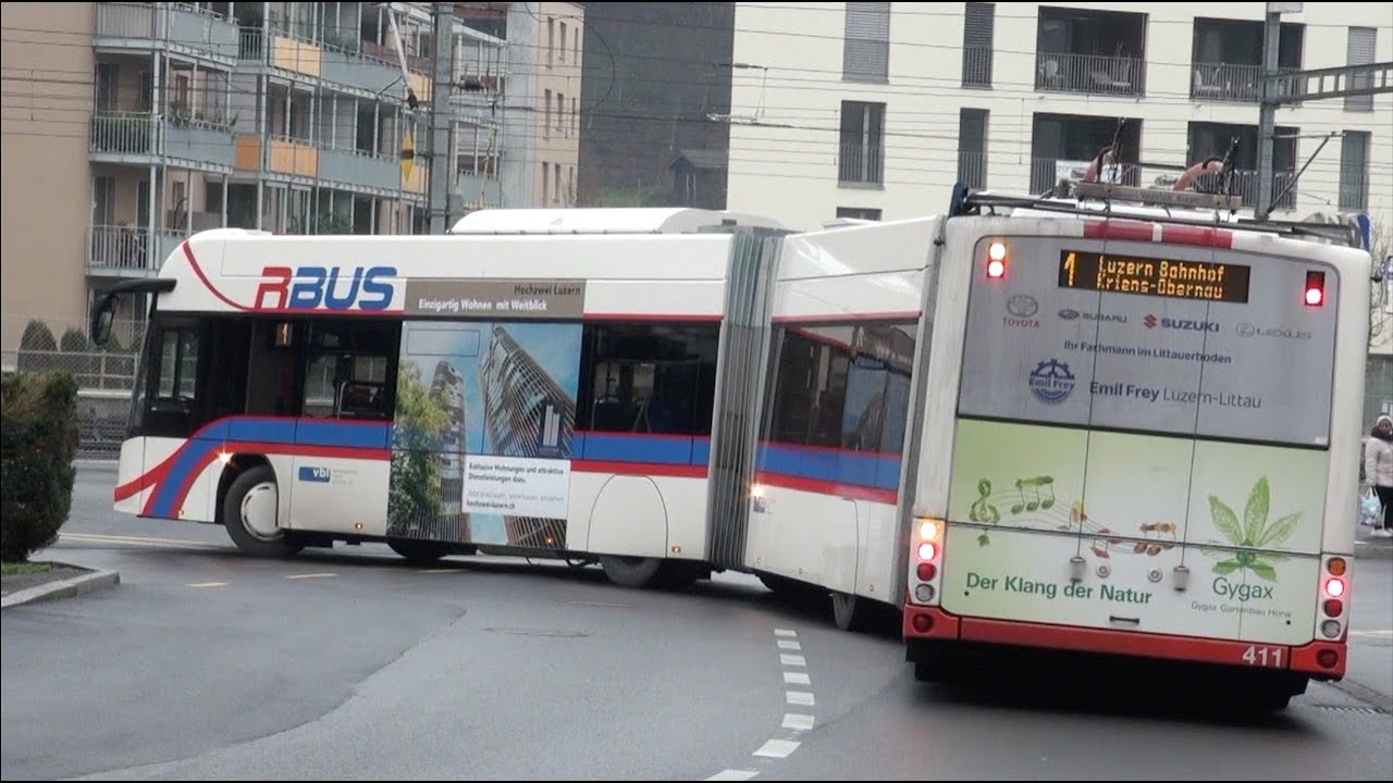 Buses & Trolleybuses in Ebikon, Switzerland 12/2020