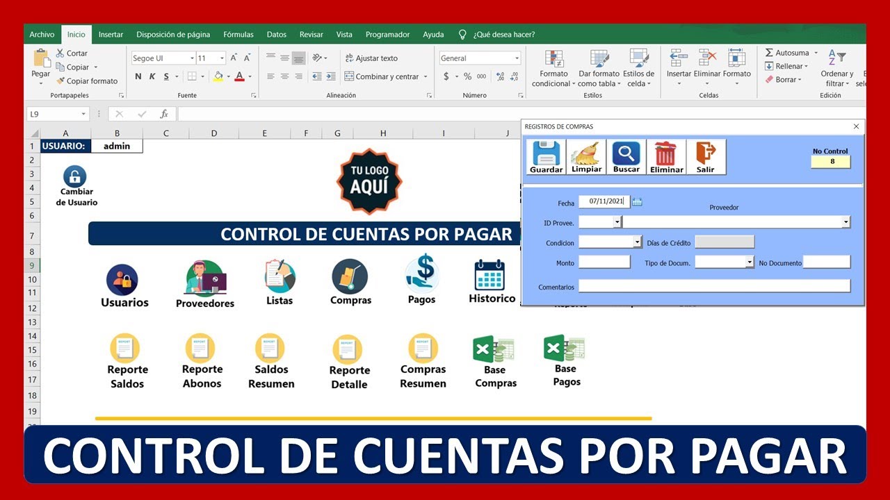 Plantilla CUENTAS POR PAGAR Excel PREMIUM Control de Cuentas Por Pagar a Proveedores Plantilla CUENTAS POR PAGAR Excel PREMIUM Control de Cuentas Por Pagar a Proveedores