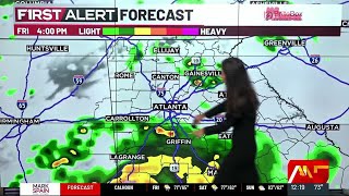 FIRST ALERT: Scattered rain today; storms Saturday