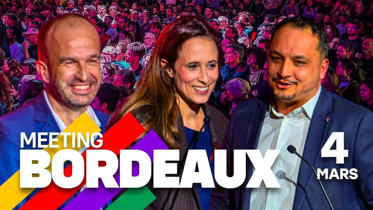 Meeting de la campagne municipale à Bordeaux