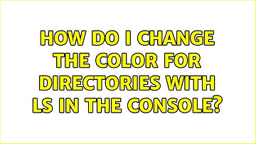 Ubuntu: How do I change the color for directories with ls in the console?