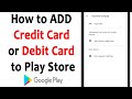 How to ADD Credit Card or Debit Card to Google Play Store in Hindi/Urdu