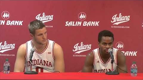 Indiana Players Max Bielfeldt and Yogi Ferrell 12/5/15