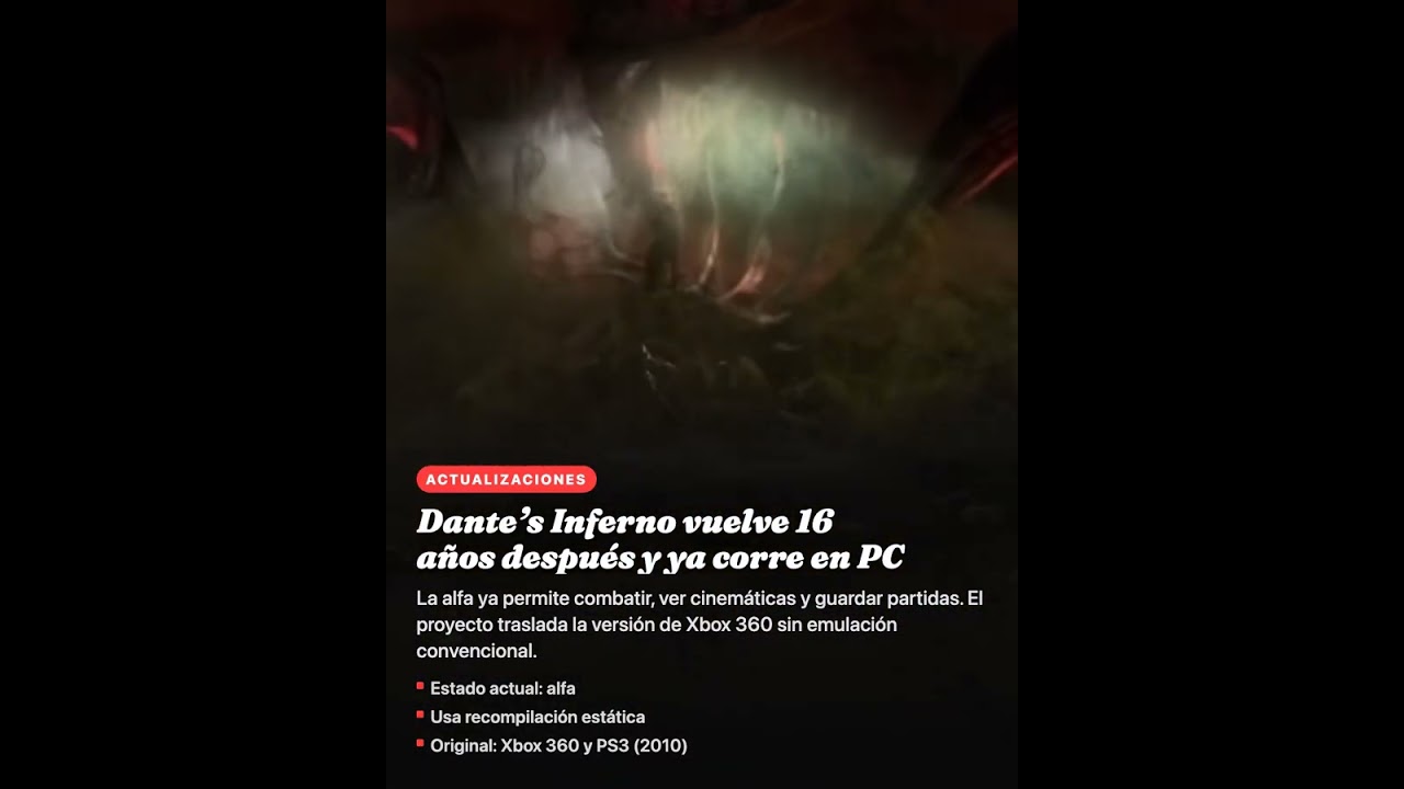 Dante’s Inferno vuelve 16 años después y ya corre en PC