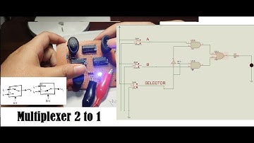 MULTIPLEXER 2 TO 1 - IC 7404, 7432, 7408 (PCB AND SIMULATION Isis Proteus)